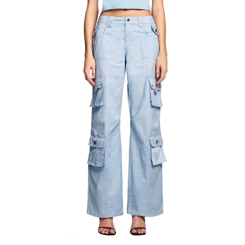 I AM GIA baby blue Jayda cargo pants nwot